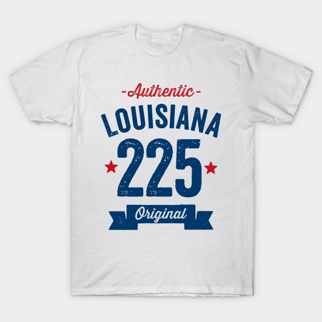 Authentic Louisiana 225 Area Code T-Shirt by DetourShirts